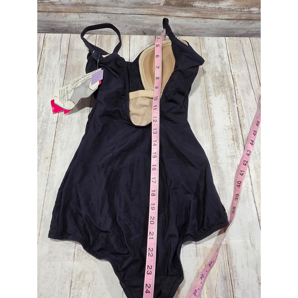 Vintage Roxanne Body Slimmer One Piece Swimsuit Black Bra Sized 34B NWT USA - Picture 6 of 9